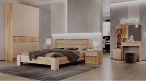 ЛЕНОРА Спальный гарнитур (модульный) кашемир в Тавде - tavda.ok-mebel.com | фото