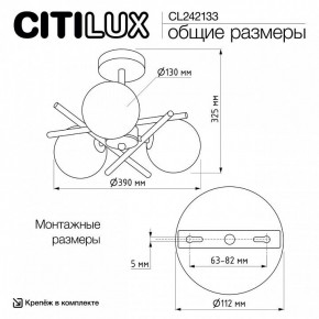 Люстра на штанге Citilux Ronny CL242133 в Тавде - tavda.ok-mebel.com | фото 7
