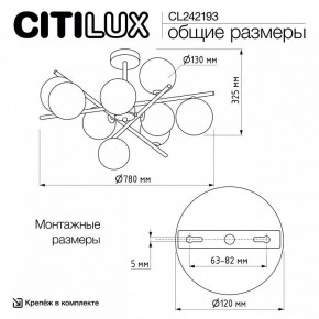 Люстра на штанге Citilux Ronny CL242193 в Тавде - tavda.ok-mebel.com | фото 8