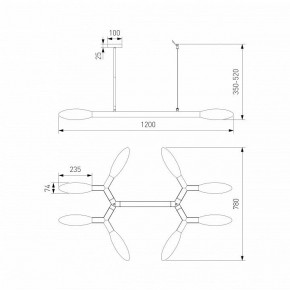 Люстра на штанге Eurosvet Covalent 30180 черный в Тавде - tavda.ok-mebel.com | фото 3