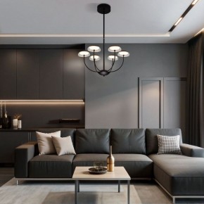 Люстра на штанге Eurosvet Fungo 50388 LED черный в Тавде - tavda.ok-mebel.com | фото 3