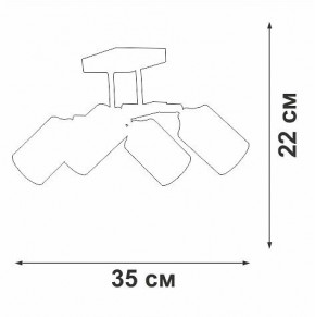 Люстра на штанге Vitaluce V2833 V2833-1/4PL в Тавде - tavda.ok-mebel.com | фото 4