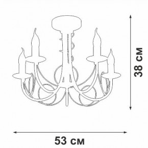 Люстра на штанге Vitaluce V3035 V3035-0/5PL в Тавде - tavda.ok-mebel.com | фото 3