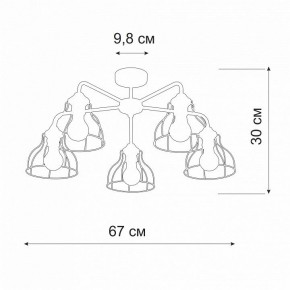 Люстра на штанге Vitaluce V3102 V3102-0/5PL в Тавде - tavda.ok-mebel.com | фото 2
