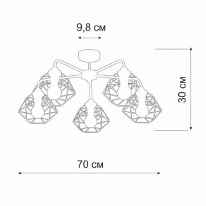 Люстра на штанге Vitaluce V4258 V4258-0/5PL в Тавде - tavda.ok-mebel.com | фото 2