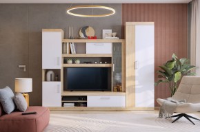 МАКСИ К1 Стенка для гостиной дуб сонома/белое дерево в Тавде - tavda.ok-mebel.com | фото 5