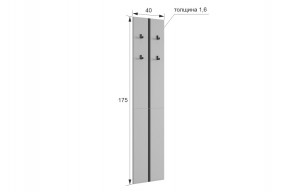 МЕРСИ Прихожая (модульная) графит в Тавде - tavda.ok-mebel.com | фото 2