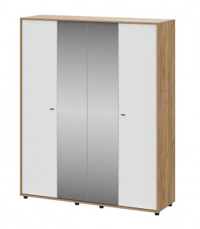 МИЛАН Шкаф четырехстворчатый (Белый Матовый) в Тавде - tavda.ok-mebel.com | фото