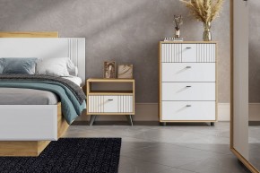 МИЛАН Спальня (Дуб Золотой/Белый матовый) в Тавде - tavda.ok-mebel.com | фото 2