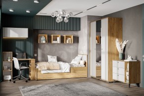 МИЛАН Спальня (Дуб Золотой/Белый матовый) в Тавде - tavda.ok-mebel.com | фото 45