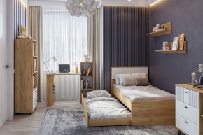 МИЛАН Спальня (Дуб Золотой/Белый матовый) в Тавде - tavda.ok-mebel.com | фото 46