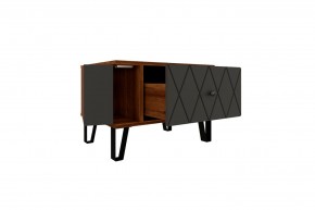 Модульная Спальня Римини (МДФ графит софт) в Тавде - tavda.ok-mebel.com | фото 6
