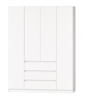 МС "Хилтон" Шкаф №1 1600 (Белый текстурный) в Тавде - tavda.ok-mebel.com | фото 2