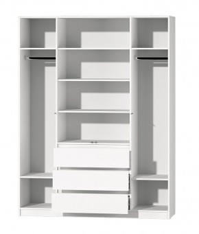 МС "Хилтон" Шкаф №1 1600 (Белый текстурный) в Тавде - tavda.ok-mebel.com | фото 3