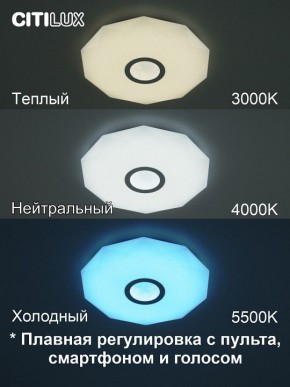 Накладной светильник Citilux Диамант Смарт CL713A30G в Тавде - tavda.ok-mebel.com | фото 4