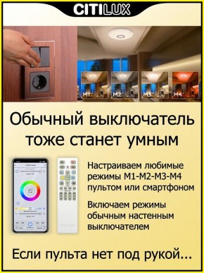 Накладной светильник Citilux Диамант Смарт CL713A30G в Тавде - tavda.ok-mebel.com | фото 6