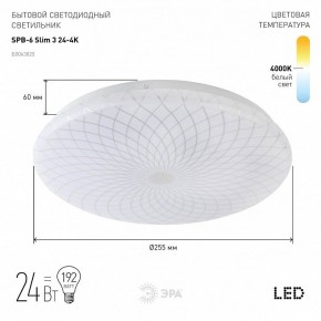 Накладной светильник Эра Slim SPB-6 Slim 3 24-4K в Тавде - tavda.ok-mebel.com | фото 2