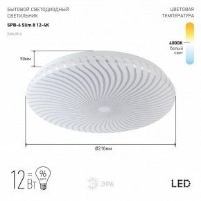 Накладной светильник Эра Slim SPB-6 Slim 8 12-4K в Тавде - tavda.ok-mebel.com | фото 2