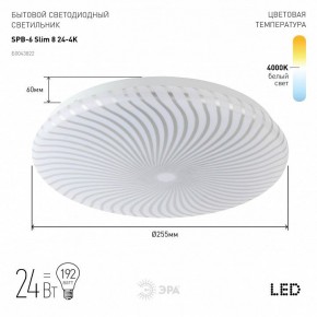 Накладной светильник Эра Slim SPB-6 Slim 8 24-4K в Тавде - tavda.ok-mebel.com | фото 2