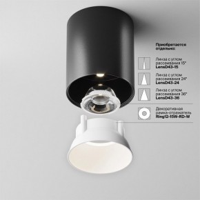 Накладной светильник Maytoni Alfa LED C064CL-12W4K-RD-B в Тавде - tavda.ok-mebel.com | фото 4