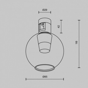 Накладной светильник Maytoni Bubble TR148-1-3W4K-B в Тавде - tavda.ok-mebel.com | фото 6