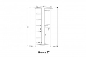 НИКОЛЬ 27 Шкаф угловой в Тавде - tavda.ok-mebel.com | фото 2