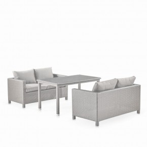 Обеденный комплект плетеной мебели с диванами T256C/S59C-W85 Latte в Тавде - tavda.ok-mebel.com | фото