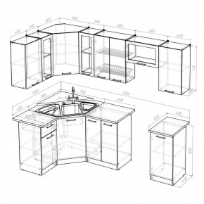 ОЛЬГА Кухонный гарнитур Оптима 1 (1300*2500 мм) в Тавде - tavda.ok-mebel.com | фото 2