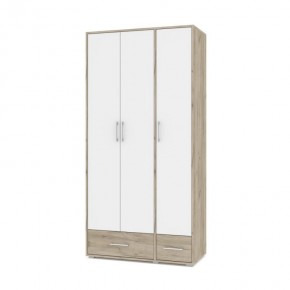 ОЛИВИЯ О32 Шкаф 3-х дверный (дуб серый/белый) в Тавде - tavda.ok-mebel.com | фото