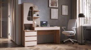 ПИФАГОР Стол компьютерный (дуб вотан/кашемир) в Тавде - tavda.ok-mebel.com | фото