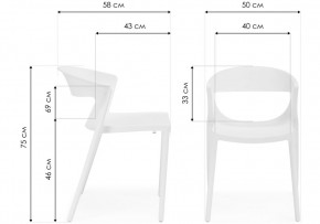 Пластиковый стул Градно белый в Тавде - tavda.ok-mebel.com | фото 4