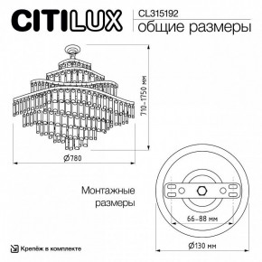 Подвесная люстра Citilux Naiad CL315192 в Тавде - tavda.ok-mebel.com | фото 6