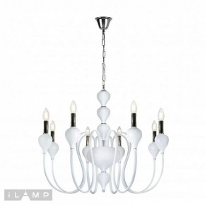 Подвесная люстра iLamp Lady 88003-8 WH в Тавде - tavda.ok-mebel.com | фото 2