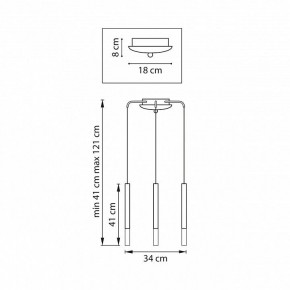 Подвесная люстра Lightstar Tubo L3T747137 в Тавде - tavda.ok-mebel.com | фото 3