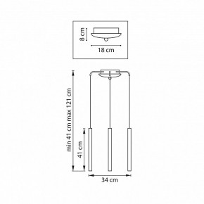 Подвесная люстра Lightstar Tubo L3T747237 в Тавде - tavda.ok-mebel.com | фото 3