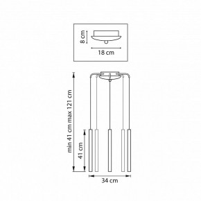Подвесная люстра Lightstar Tubo L5T747233 в Тавде - tavda.ok-mebel.com | фото 3