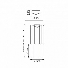 Подвесная люстра Lightstar Tubo L8T747247 в Тавде - tavda.ok-mebel.com | фото 3