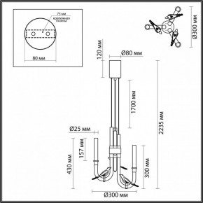 Подвесная люстра Odeon Light Lark 5431/6L в Тавде - tavda.ok-mebel.com | фото 5