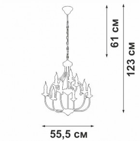 Подвесная люстра Vitaluce V1863 V1863-8/9 в Тавде - tavda.ok-mebel.com | фото 3