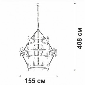Подвесная люстра Vitaluce V1872 V1872-7/16+8+8 в Тавде - tavda.ok-mebel.com | фото 3