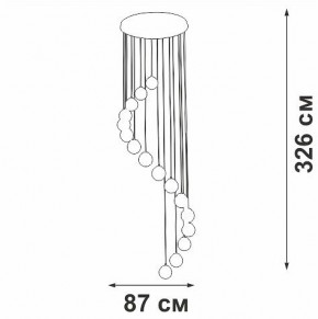 Подвесная люстра Vitaluce V2893 V2893-9/16S в Тавде - tavda.ok-mebel.com | фото 4