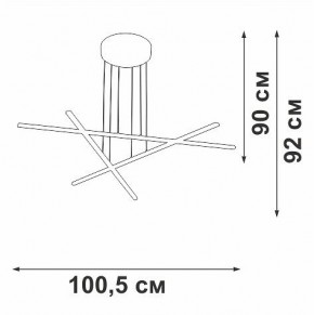 Подвесная люстра Vitaluce V3051 V3051-1/3S в Тавде - tavda.ok-mebel.com | фото 4