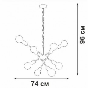Подвесная люстра Vitaluce V4750 V4750-1/8 в Тавде - tavda.ok-mebel.com | фото 2