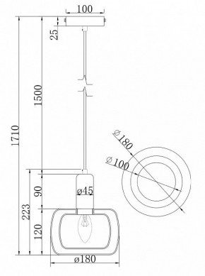 Подвесной светильник Maytoni Vision MOD411PL-01G в Тавде - tavda.ok-mebel.com | фото 7