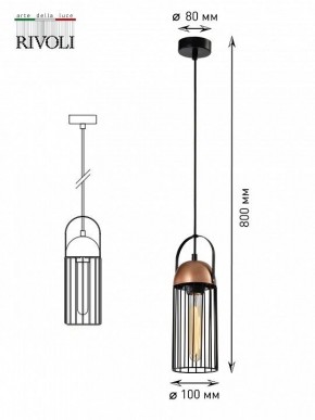 Подвесной светильник Rivoli Anemon Б0047359 в Тавде - tavda.ok-mebel.com | фото 9