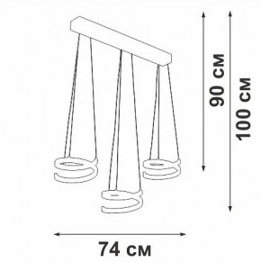 Подвесной светильник Vitaluce V3047 V3047-1/3S в Тавде - tavda.ok-mebel.com | фото 4