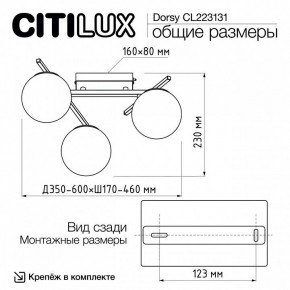 Потолочная люстра Citilux Dorsy CL223131 в Тавде - tavda.ok-mebel.com | фото 11