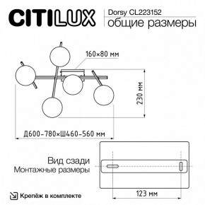 Потолочная люстра Citilux Dorsy CL223152 в Тавде - tavda.ok-mebel.com | фото 10
