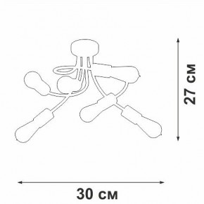 Потолочная люстра Vitaluce V3928 V3928-1/6PL в Тавде - tavda.ok-mebel.com | фото 4
