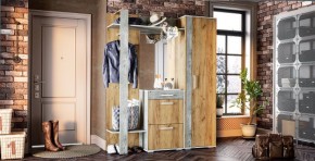 Прихожая Кензо (крафт/бетон) вешалка+шкаф в Тавде - tavda.ok-mebel.com | фото